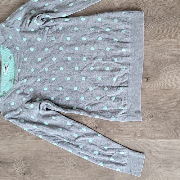 Old navy teal polka dot sweater - Picture 2 of 4